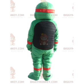 Crouching Leonardo BIGGYMONKEY™ Mascot Costume, Teenage Mutant