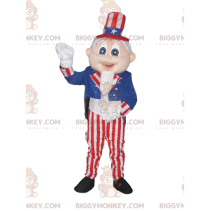 BIGGYMONKEY™ Maskottchenkostüm für Herren mit Anzug und Hut in