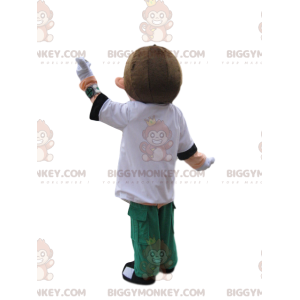 Traje de mascote masculino BIGGYMONKEY™ com terno e chapéu de