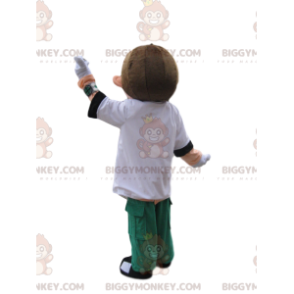 BIGGYMONKEY™ Maskottchenkostüm für Herren mit Anzug und Hut in