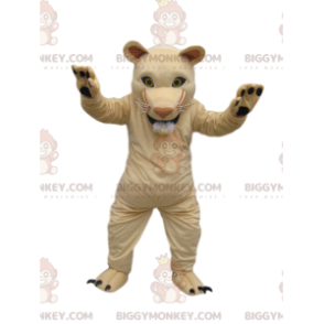 BIGGYMONKEY™ Mascote Creme Leoa com focinho perfeito –