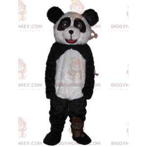 BIGGYMONKEY™ maskotkostume af sort og hvid panda med søde øjne