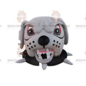 BIGGYMONKEY™ Aggressiv Bulldog Mascot Costume Hoved med krave -