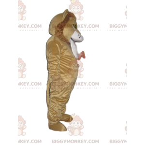 Lion BIGGYMONKEY™ Mascot Costume with Cute Curly Mane -
