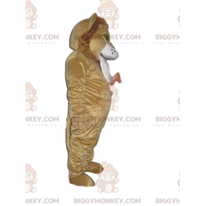 Στολή μασκότ Lion BIGGYMONKEY™ με χαριτωμένη σγουρή χαίτη -
