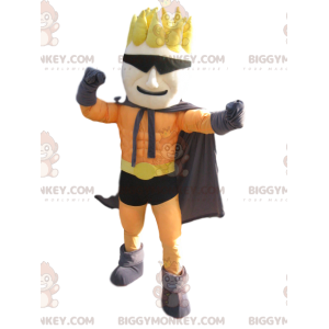 BIGGYMONKEY™ Superhero Mascot Costume with Fun Hairstyle and