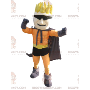 BIGGYMONKEY™ Superhero Mascot Costume with Fun Hairstyle and