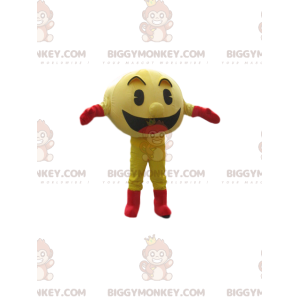 BIGGYMONKEY™ maskotdräkt av Pac-man, den gula karaktären från det berömda tv-spelet - Maskoter kända människor - BiggyMonkey.com