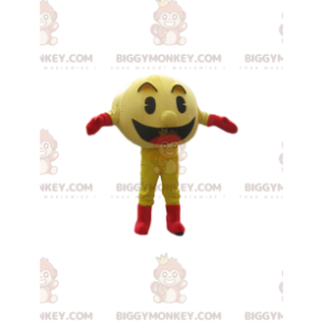 Traje de mascote BIGGYMONKEY™ de Pac-man, o personagem amarelo