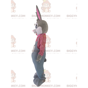 Fantasia de mascote de coelho cinza BIGGYMONKEY™ com macacão e
