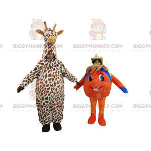 BIGGYMONKEY™ Maskottchen-Kostüm-Duo aus Nemo und einer Giraffe