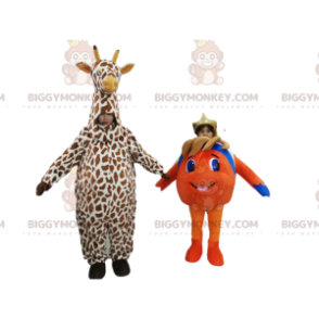 BIGGYMONKEY™ Mascot Costume Duo of Nemo and a Giraffe -