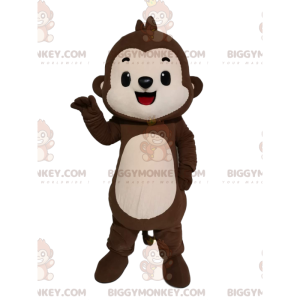 Traje de mascote de macaco chimpanzé marrom macio e peludo BIGGYMONKEY™