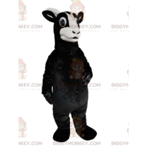 Μαύρη κατσίκα BIGGYMONKEY™ μασκότ στολή με όμορφη εμφάνιση -