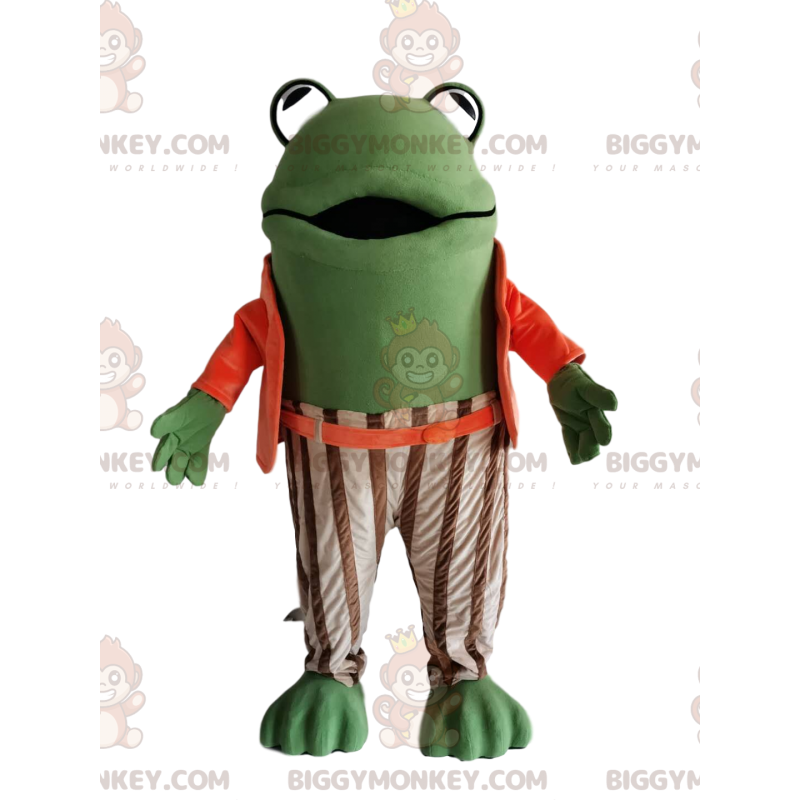 Groene kikker BIGGYMONKEY™ mascottekostuum met Besnoeiing L (175-180