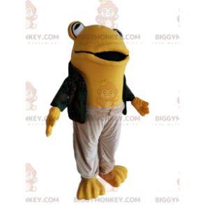BIGGYMONKEY™ Yellow Frog Mascot Costume With Casual Dress -