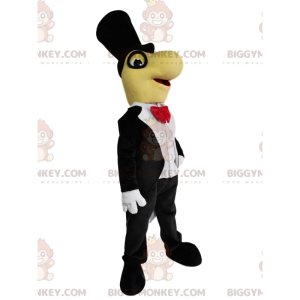 Legrační kostým maskota Dino BIGGYMONKEY™ s černým oblekem a