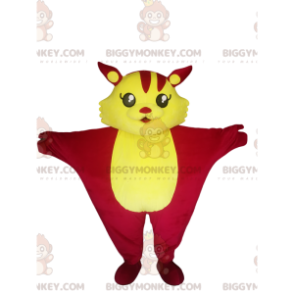 BIGGYMONKEY™ Little Fuchsia en Yellow Flying Cat