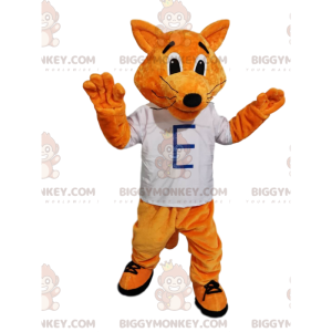 Παιχνιδιάρικη στολή μασκότ BIGGYMONKEY™ Red Fox με λευκό