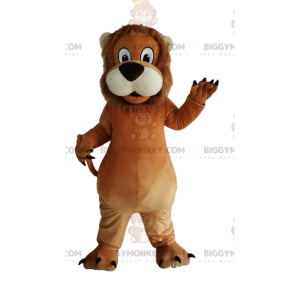 Brown Lion Big Muzzle BIGGYMONKEY™ maskottiasu - Leijonan maskotit - BIGGYMONKEY_014484 - BiggyMonkey.com