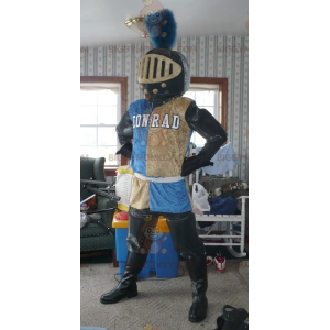 Colorful Knight BIGGYMONKEY™ Mascot Costume with Helmet -