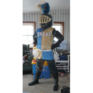 Colorful Knight BIGGYMONKEY™ Mascot Costume with Helmet –