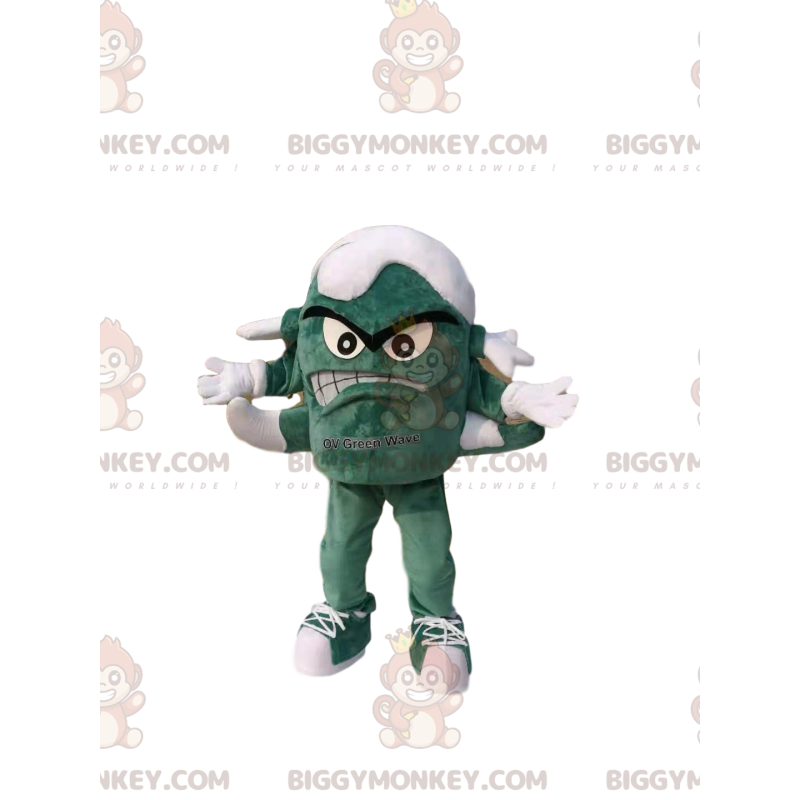 BIGGYMONKEY™ mascottekostuum van klein groen monster met BIGGYMONKEY™ mascottekostuum van klein groen monster met