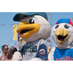 Duo de mascottes BIGGYMONKEY™ d'oiseaux de mouettes en tenue de sport - Mascotte d'oiseaux - BIGGYMONKEY_01766 - BiggyMonkey.com