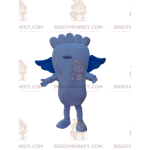 BIGGYMONKEY™ Mascot Costume Blue Foot with Small Wings -