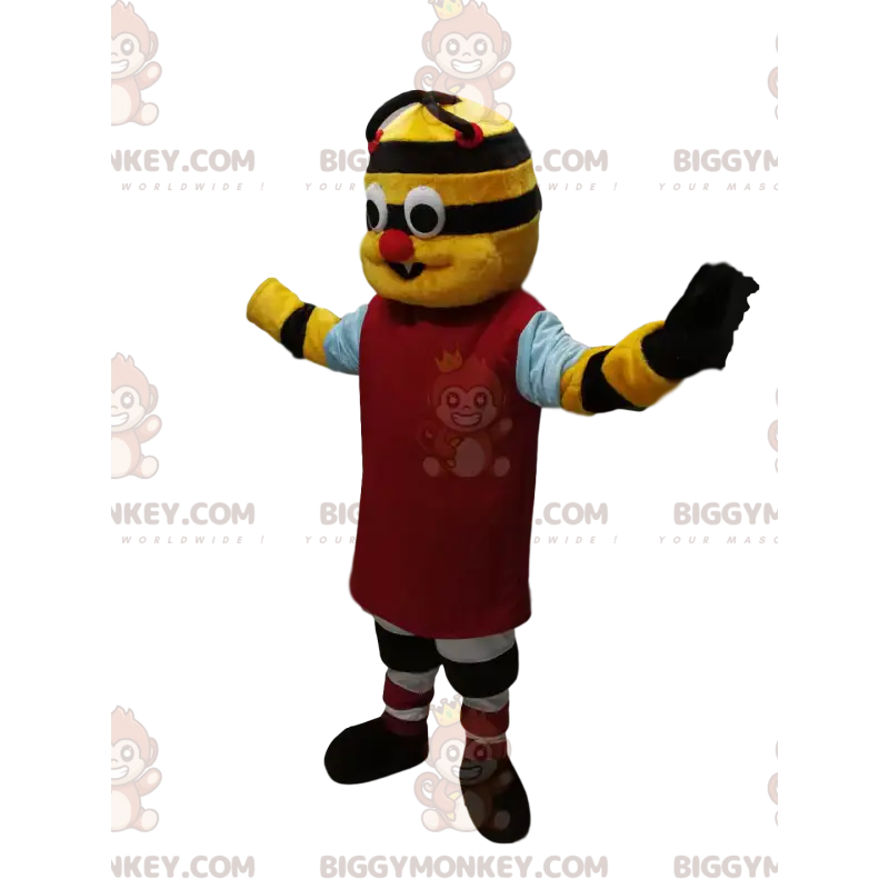 BIGGYMONKEY™ Μασκότ Κοστούμι Κιτρινόμαυρος Χαρακτήρας με BIGGYMONKEY™ Μασκότ Κοστούμι Κιτρινόμαυρος Χαρακτήρας με