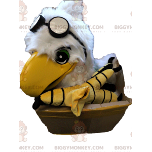 BIGGYMONKEY™ Mascottekostuum met witte adelaarkop en