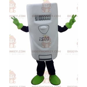 Riesiger weißer Thermostat BIGGYMONKEY™ Maskottchen-Kostüm