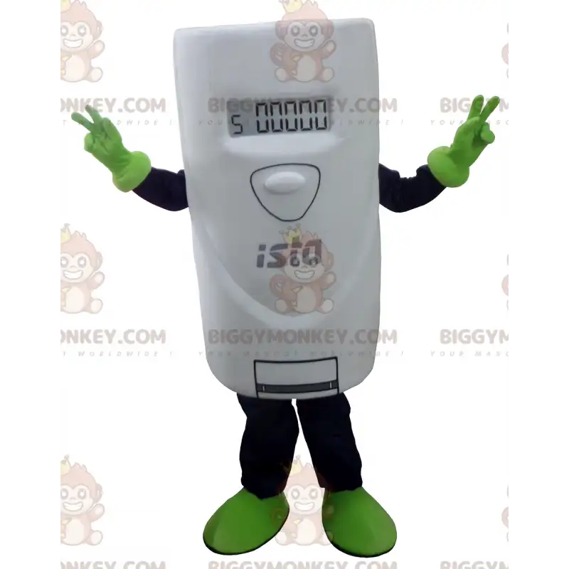 Kostým maskota obřího bílého termostatu BIGGYMONKEY™ – Kostým maskota obřího bílého termostatu BIGGYMONKEY™ –