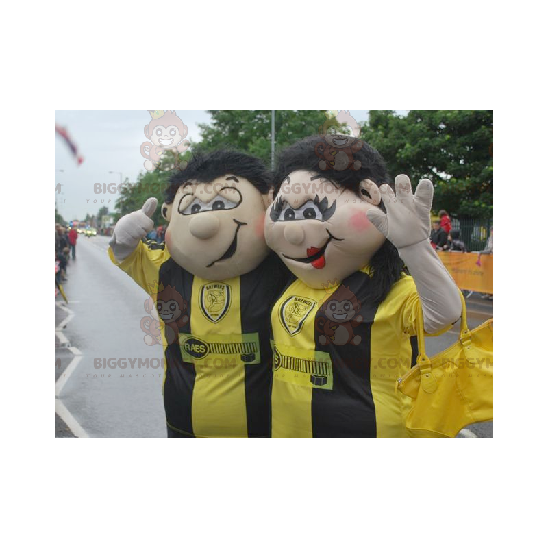 Kostium maskotka dla pary fanów BIGGYMONKEY™, mężczyzna i Kostium maskotka dla pary fanów BIGGYMONKEY™, mężczyzna i
