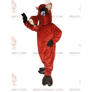 Brown Boar BIGGYMONKEY™ Mascot Costume with Big Canines and Big