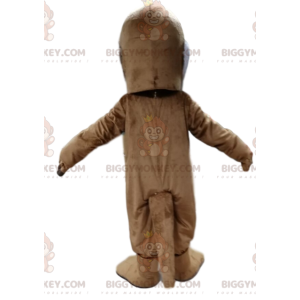 BIGGYMONKEY™ mascottekostuum bruine en witte beer met te