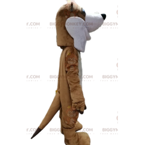 BIGGYMONKEY™ Mascot Costume Brown and White Bear Cub With Too