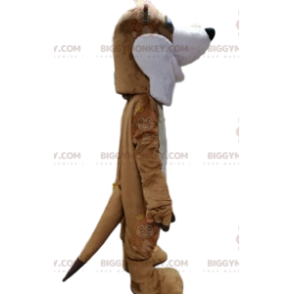 BIGGYMONKEY™ Mascot Costume Brown and White Bear Cub With Too