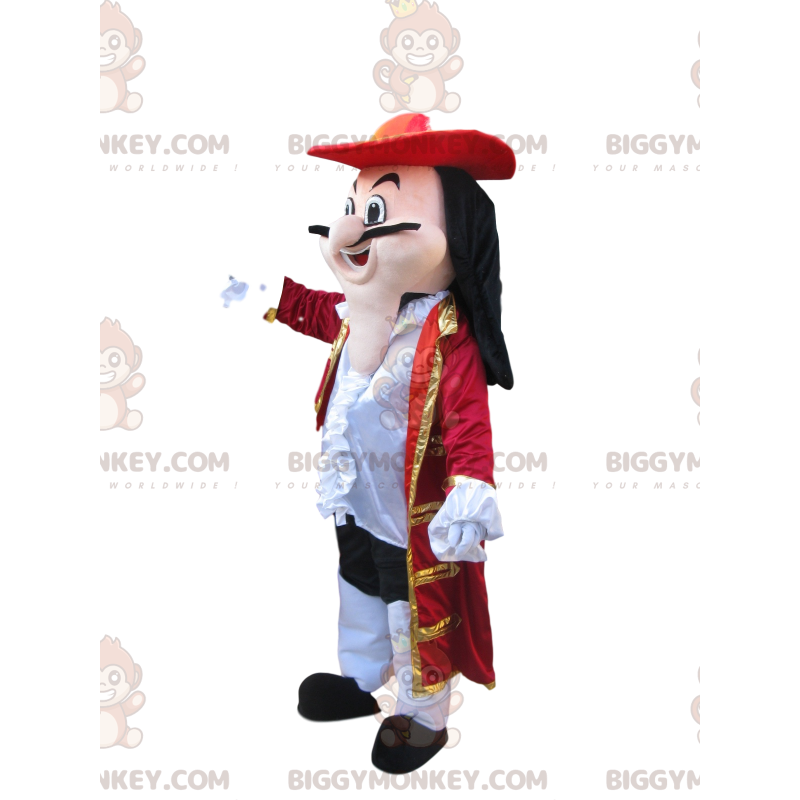 Disfraz de mascota BIGGYMONKEY™ del Capitán Garfio con suntuosa