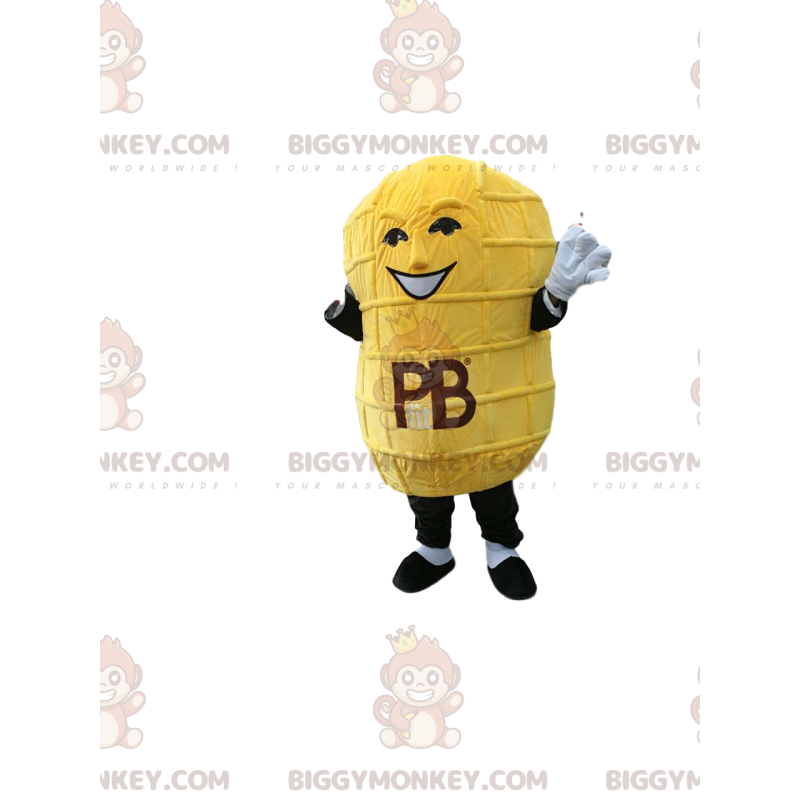 Costume de mascotte BIGGYMONKEY™ de cacahuète amusante - Costume de mascotte BIGGYMONKEY™ de cacahuète amusante -