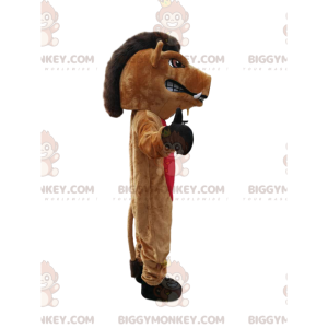 BIGGYMONKEY™ Mascot Costume Menacing Brown and Red Boar with