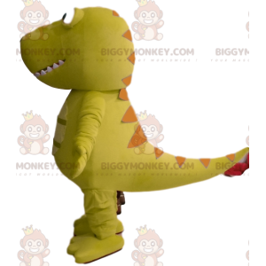 Kostým maskota BIGGYMONKEY™ Zelený dinosaurus s legrační hlavou