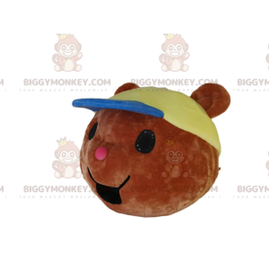 Brown Bear Cub BIGGYMONKEY™ Mascot Costume Head, with Cap -