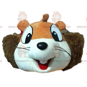 Squirrel BIGGYMONKEY™ maskotti-asun pää ja leveä virne - Maskottien päät - BIGGYMONKEY_014531 - BiggyMonkey.com