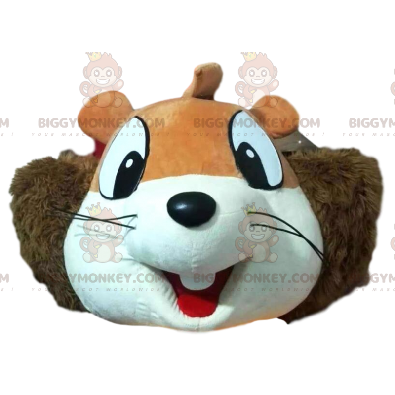 Squirrel BIGGYMONKEY™ Mascot Costume Head With A Big Grin -