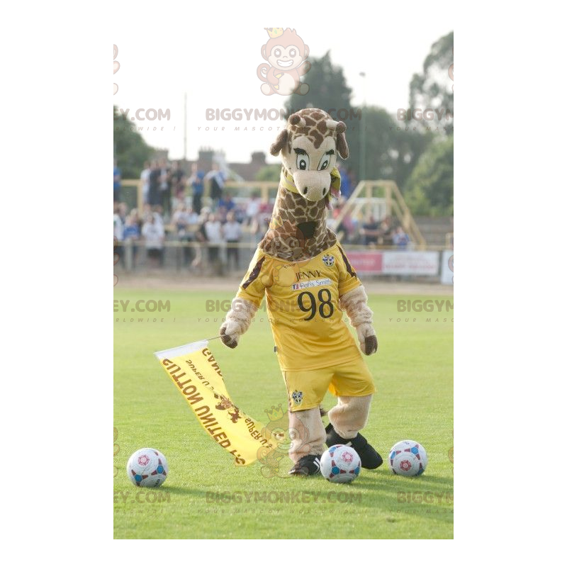 Costume de mascotte BIGGYMONKEY™ de girafe en tenue de sport Costume de mascotte BIGGYMONKEY™ de girafe en tenue de sport