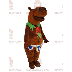 Costume da mascotte Ippopotamo BIGGYMONKEY™ con colletto a