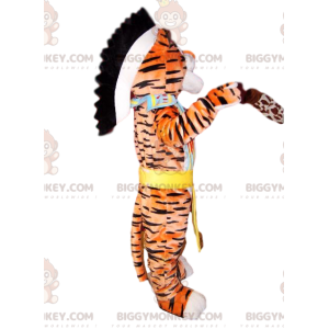 Tiger BIGGYMONKEY™ Mascot Costume with Native American Costume