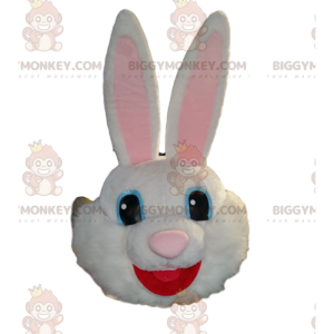 Κεφαλή κοστουμιών μασκότ BIGGYMONKEY™ για το πολύ χαρούμενο White Rabbit - Κεφάλια μασκότ - BIGGYMONKEY_014544 - BiggyMonkey.com