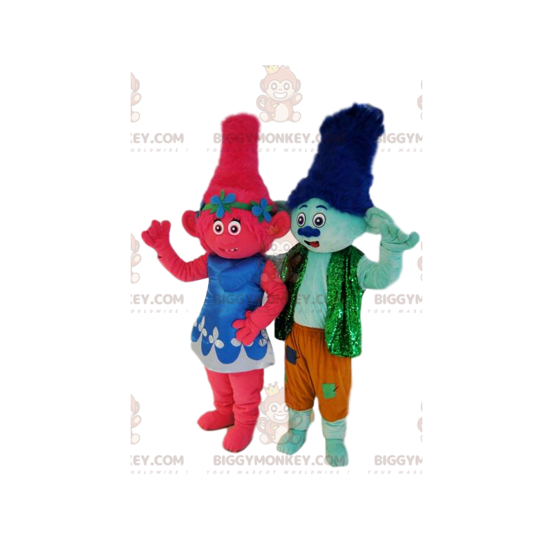 Duo kostýmů fuchsie a modrého malého zlobra BIGGYMONKEY™